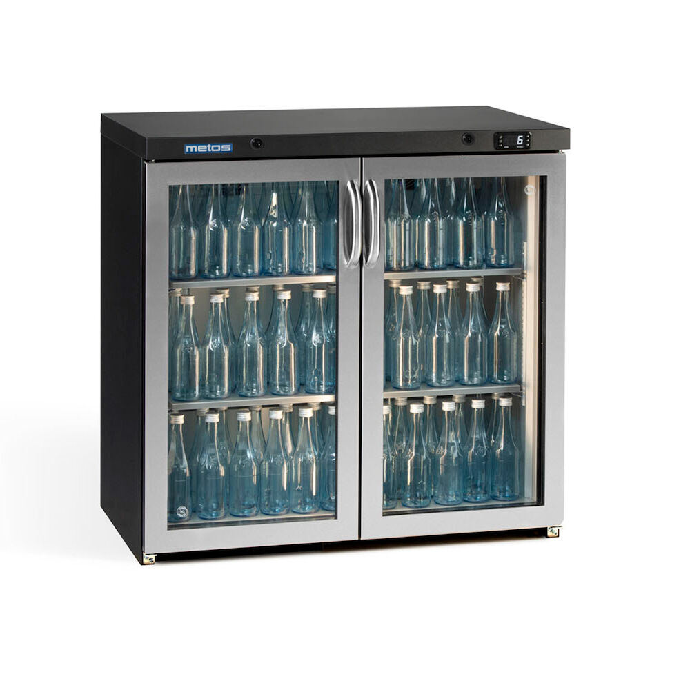 Glass door cooler Metos Maxiglass MG3/250GCS, with two glass doors