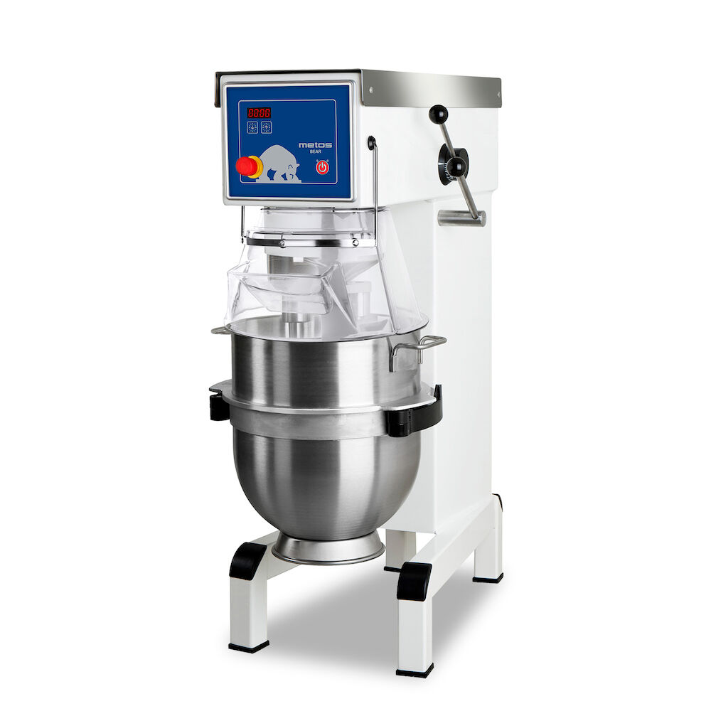 Mixer Metos Karhu AR40 VL-1 Pizza model with manual controls and accessory connection