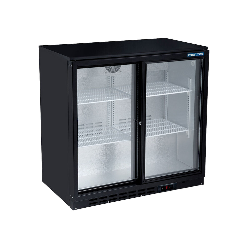 Black Back Bar Cooler Profitbar SC-185S R600a with two slidi