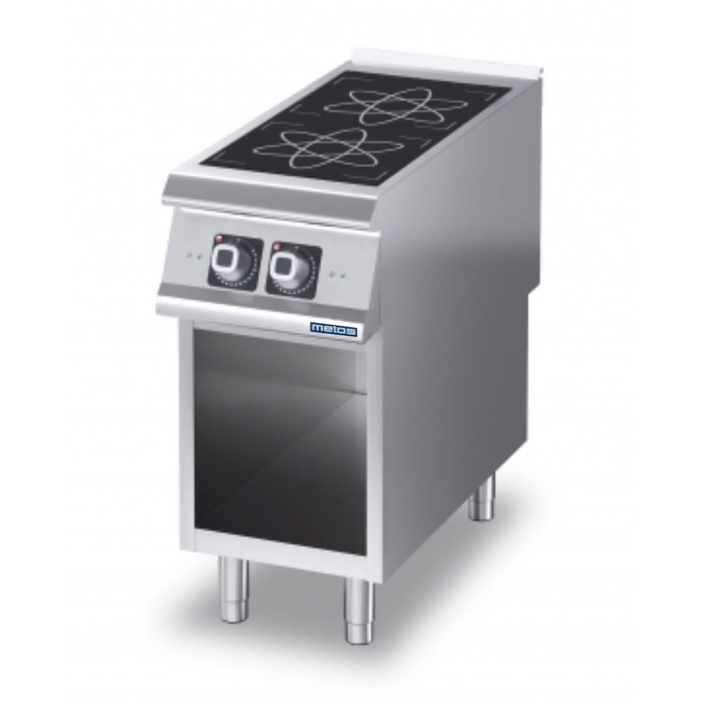 Induction range Metos Diamante D92/10GCII with open cupboard