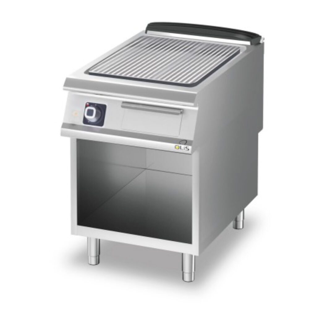 Plaatgrill rihveldatud/sile Metos Diamante D73/10SFTECR avatud kapiga